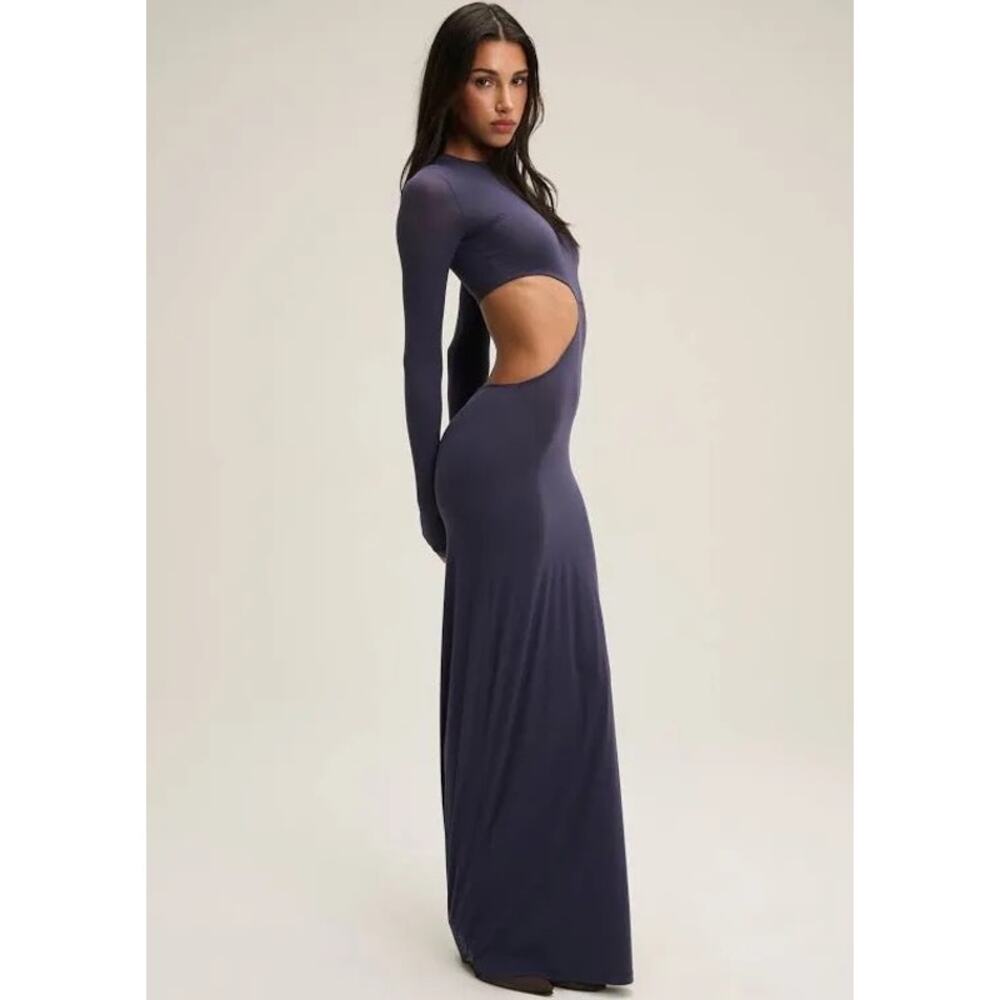 Cham NWT The Cher Long Sleeve Cut Out Maxi Dress Size XS/S - Picture 2 of 5